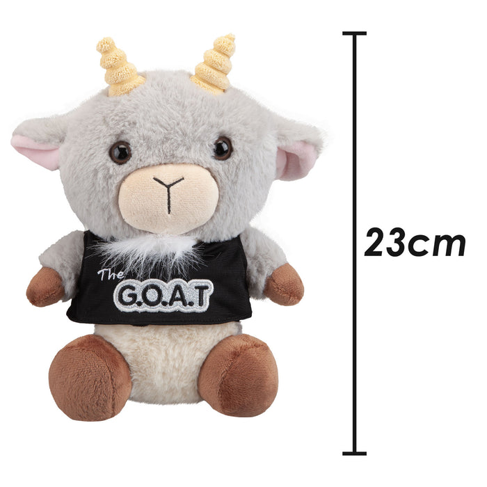 Goat Soft Toy Farm Animal Plush Cute Cuddly Soft Furry Fluffy 23cm Brown