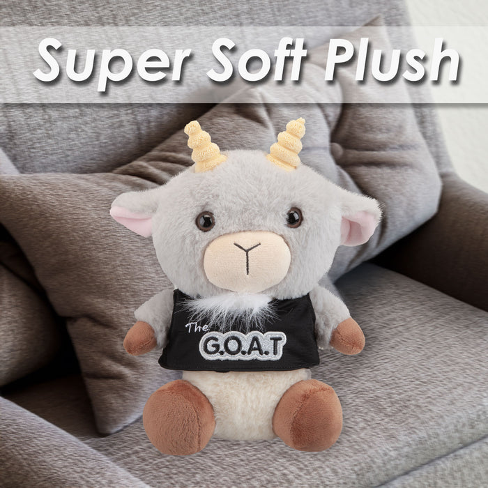 Goat Soft Toy Farm Animal Plush Cute Cuddly Soft Furry Fluffy 23cm Brown