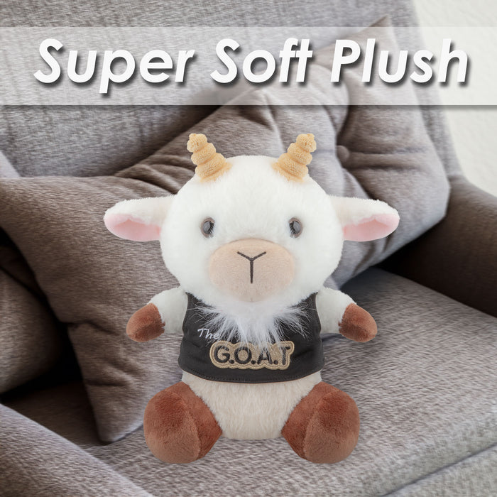 Goat Soft Toy Farm Animal Plush Cute Cuddly Soft Furry Fluffy 23cm White