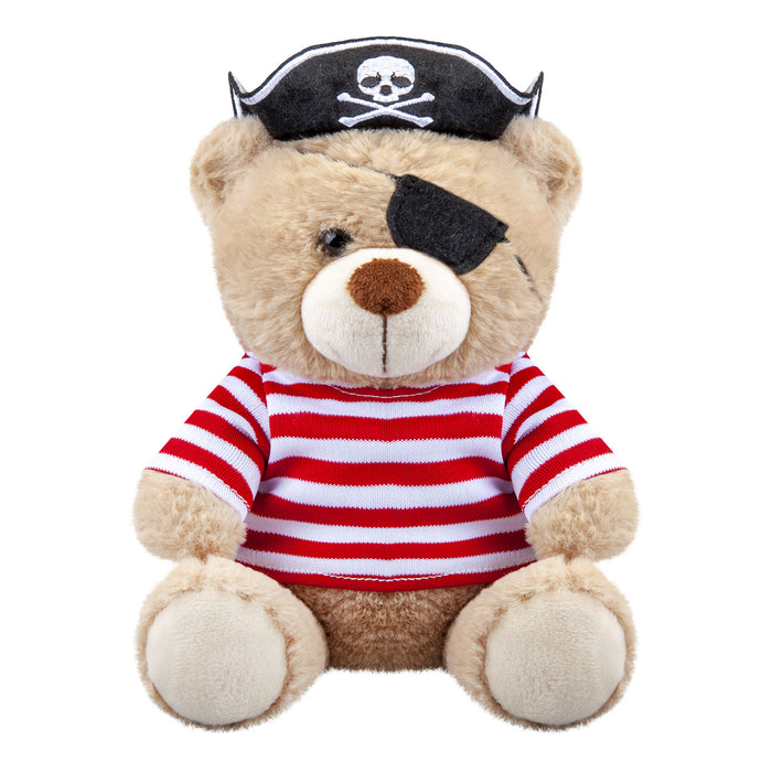 Bear Pirate Soft Toy Themed Animal Plush Cuddly Soft Furry Fluffy 20cm Red