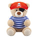 Bear Pirate 20cm Soft Toy Themed Animal Plush Cuddly Soft Furry Fluffy 20cm Blue