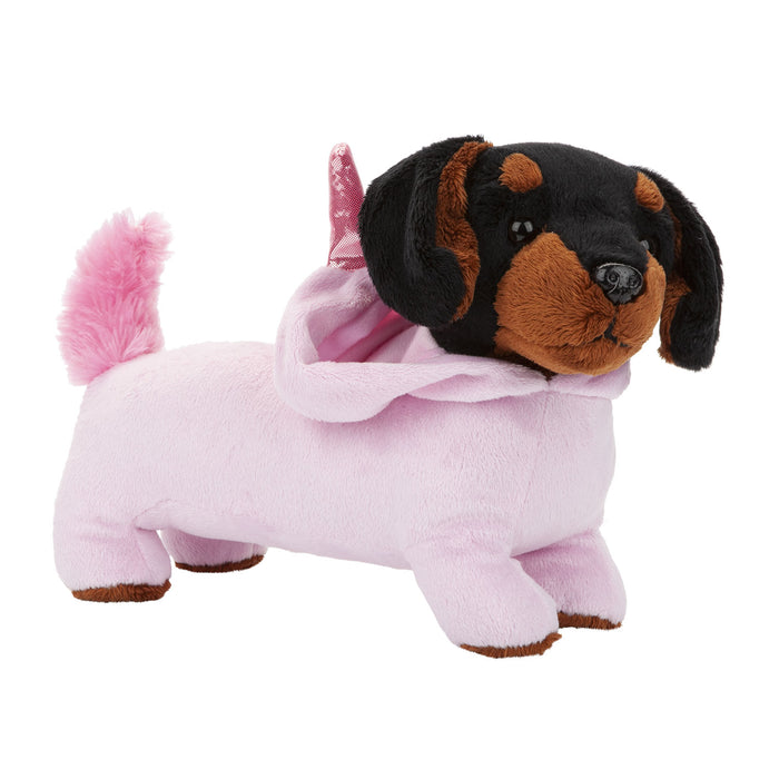 Sausage Dog Unicorn Soft Toy Fun Doggy Plush Cuddly Soft Furry Fluffy 30cm Pink