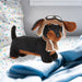 Sausage Dog Pilot Soft Toy Fun Doggy Plush Brown