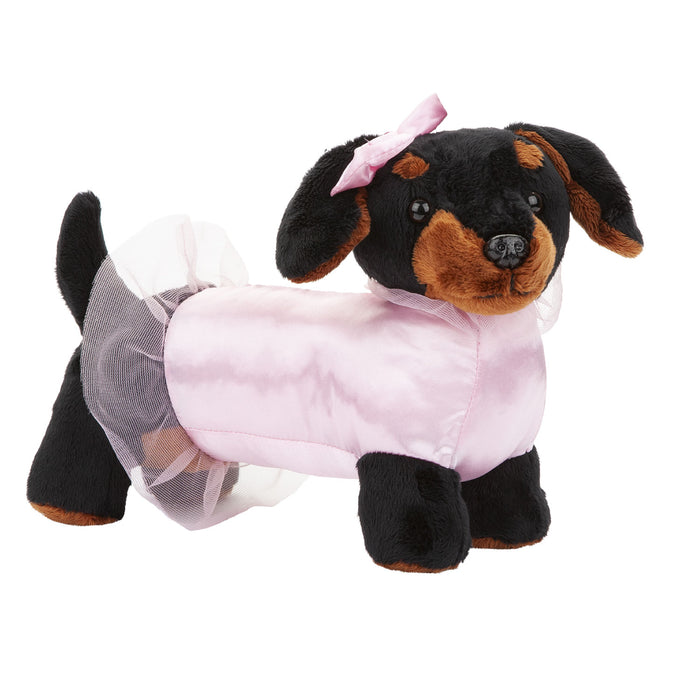 Sausage Dog Ballerina Soft Toy Fun Doggy Plush Cuddly Soft Fluffy 30cm Pink