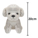 Dog Cream Soft Toy Fun Doggy Plush Cuddly Soft Fluffy Cute Puppy 20cm White