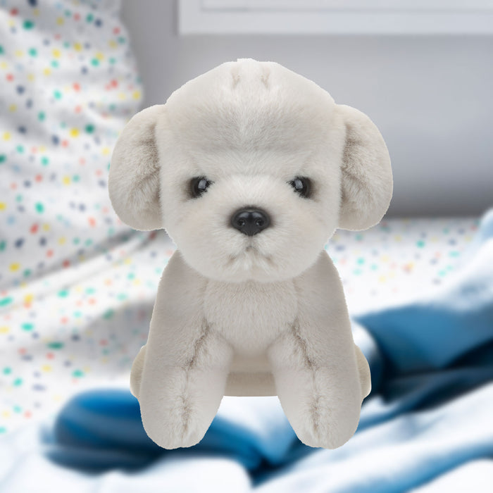 Dog Cream Soft Toy Fun Doggy Plush Cuddly Soft Fluffy Cute Puppy 20cm White