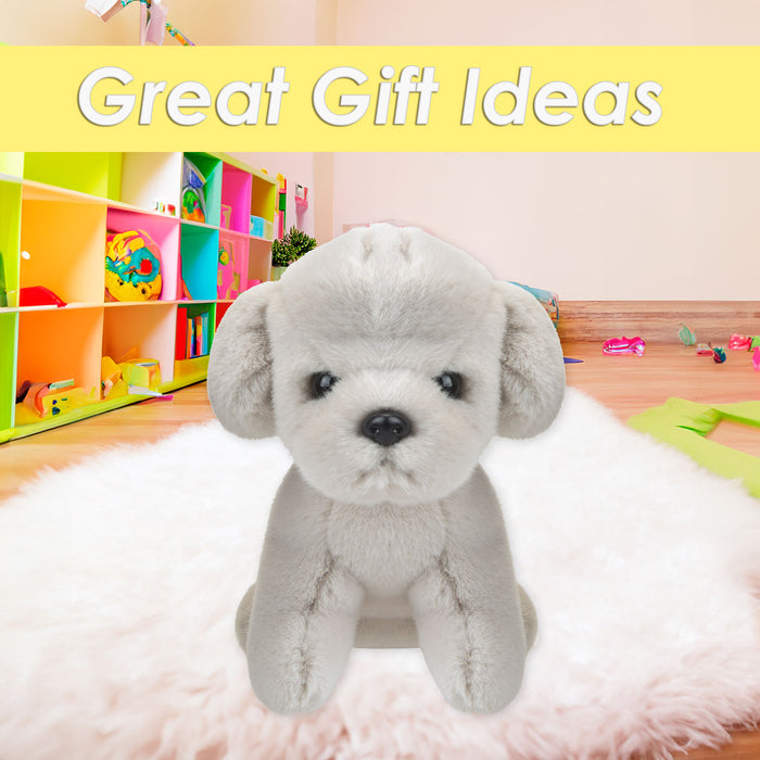 Dog Cream Soft Toy Fun Doggy Plush Fluffy Cute Puppy White