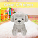 Dog Cream Soft Toy Fun Doggy Plush Fluffy Cute Puppy White