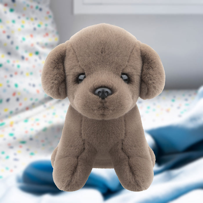 Dog Mink Soft Toy Fun Doggy Plush Fluffy Cute Puppy Brown