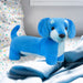 Sausage Dog Blue Soft Toy Fun Doggy Plush Cuddly Soft Furry Fluffy 30cm Blue