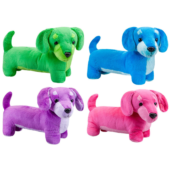 Sausage Dog Blue Soft Toy Fun Doggy Plush Cuddly Soft Furry Fluffy 30cm Blue