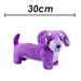 Sausage Dog Purple Soft Toy Fun Doggy Plush Cuddly Soft Furry Fluffy 30cm Purple