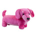 Sausage Dog Pink Soft Toy Fun Doggy Plush Cuddly Soft Furry Fluffy 30cm Pink