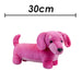 Sausage Dog Pink Soft Toy Fun Doggy Plush Cuddly Soft Furry Fluffy 30cm Pink