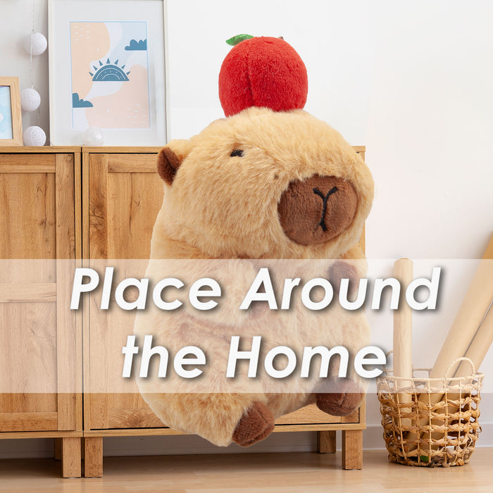 Capybara Apple Soft Toy Animal Plush Cream