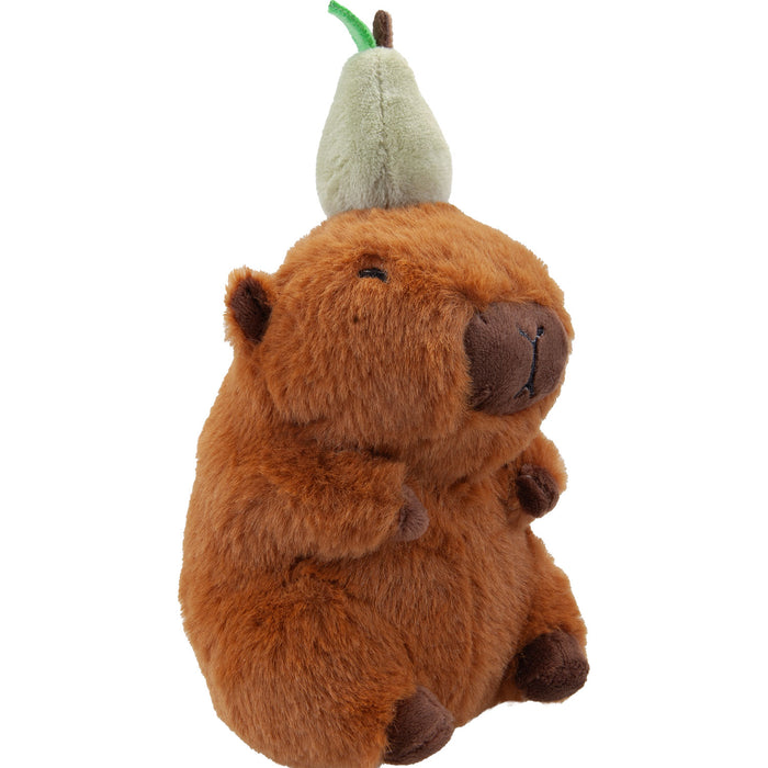 Capybara Pear Soft Toy Animal Plush Cuddly Soft Furry Fluffy 14cm Brown