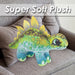 Dinosaur Stegosauras Soft Toy Dino Plush Cuddly Soft Fluffy Plushie 22cm Green