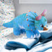 Dinosaur Tricerotops Soft Toy Dino Plush Cuddly Soft Fluffy Plushie 22cm Blue