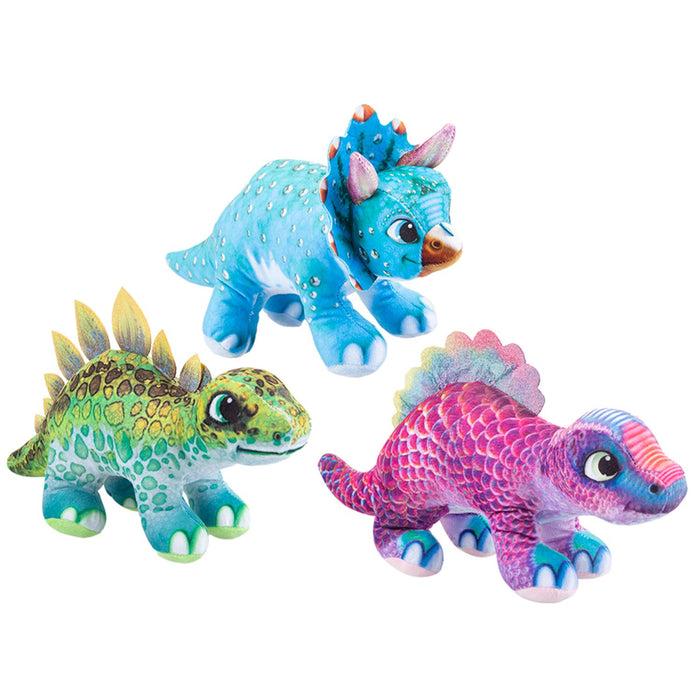 Dinosaur Stegosauras Soft Toy Dino Plush Cuddly Soft Fluffy Plushie 30cm Green