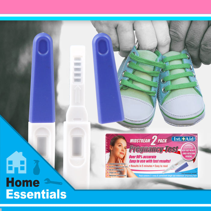 Midstream Pregnancy Detection Tests Accurate Results - 1st Aid (2 Pack)
