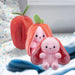 Bunny Strawberry Soft Toy Folding Plush Fluffy Rabbit