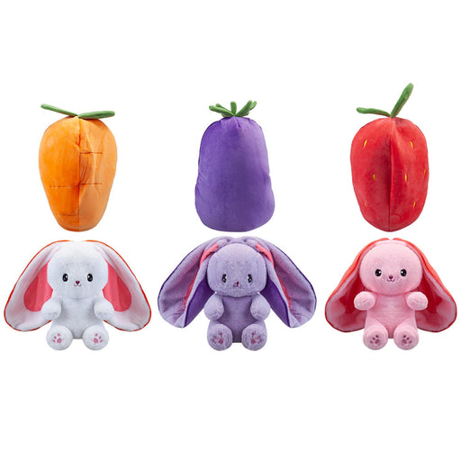 Bunny Soft Toy Folding Plush Cuddly Fluffy Plushie Rabbit Stuffe