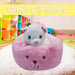 White Cat Pink Bed Soft Toy Cute Plush Fluffy Kitty