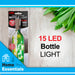 White Mini Bottle Lights 15 Battery Operated LEDs With Cork Stopper