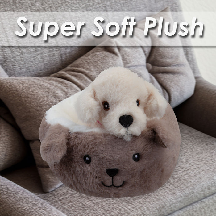 Labrador Soft Toy Brown Bed Cute Dog Plush Cuddly Soft Fluffy Doggy 25cm Brown