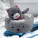 Grey Cat Soft Toy Grey Bed Cute Cat Plush Cuddly Soft Fluffy Kitty 25cm Grey