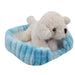 Labrador Soft Toy Blue Basket Cute Dog Plush Cuddly Soft Fluffy Doggy 25cm Blue