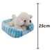 Labrador Soft Toy Blue Basket Cute Dog Plush Cuddly Soft Fluffy Doggy 25cm Blue