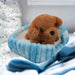 Cockapoo Soft Toy Blue Basket Cute Dog Plush Cuddly Soft Fluffy Doggy 25cm Blue