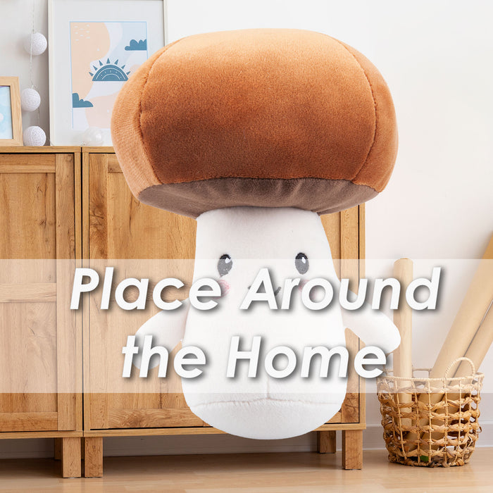 Mushroom Soft Toy Food Themed Cute Plush Cuddly Yummy Soft Fluffy 16cm Brown