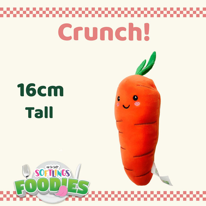 Carrot Soft Toy Food Themed Cute Plush Cuddly Yummy Soft Fluffy 16cm Orange