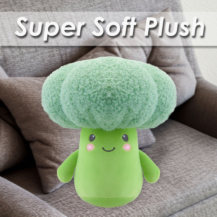 Broccoli Soft Toy Food Themed Cute Plush Cuddly Yummy Soft Fluffy 16cm Green