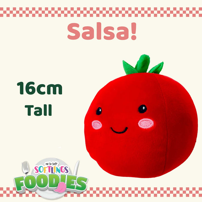 Tomato Soft Toy Food Themed Cute Plush Cuddly Yummy Soft Fluffy 16cm Red