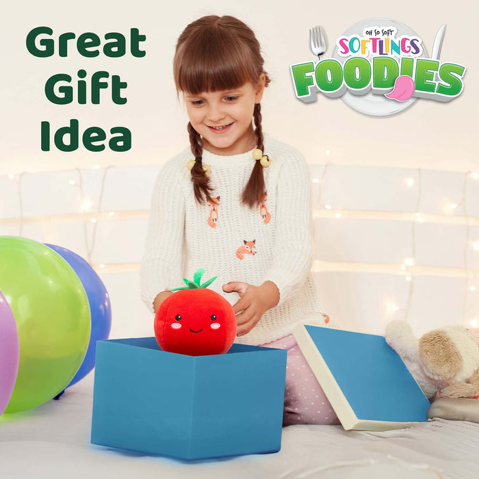 Tomato Soft Toy Food Themed Cute Plush Yummy Fluffy Red