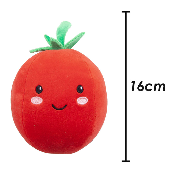 Tomato Soft Toy Food Themed Cute Plush Cuddly Yummy Soft Fluffy 16cm Red