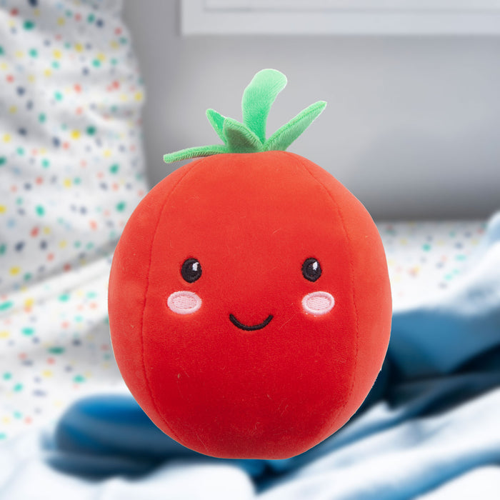 Tomato Soft Toy Food Themed Cute Plush Cuddly Yummy Soft Fluffy 16cm Red