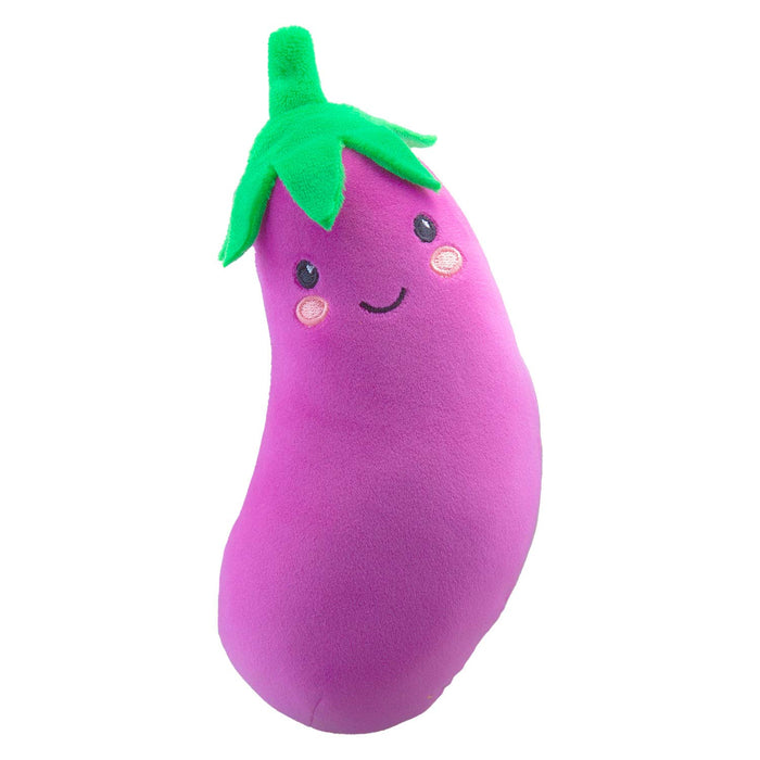 Aubergine Soft Toy Food Themed Cute Plush Cuddly Soft Fluffy 16cm Purple