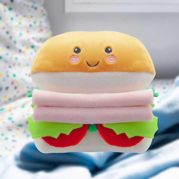 Ham Salad Roll Soft Toy Food Themed Cute Plush Cuddly Fluffy 16cm Multi-Coloured