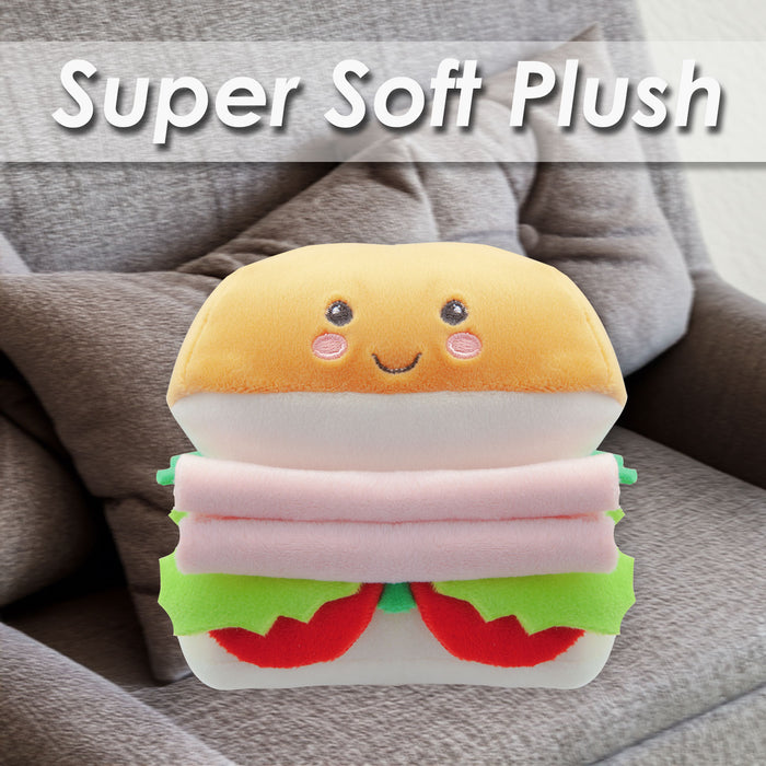 Ham Salad Roll Soft Toy Food Themed Cute Plush Cuddly Fluffy 16cm Multi-Coloured