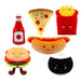 Fries Soft Toy Food Themed Cute Plush Cuddly Soft Fluffy 16cm Multi-Coloured