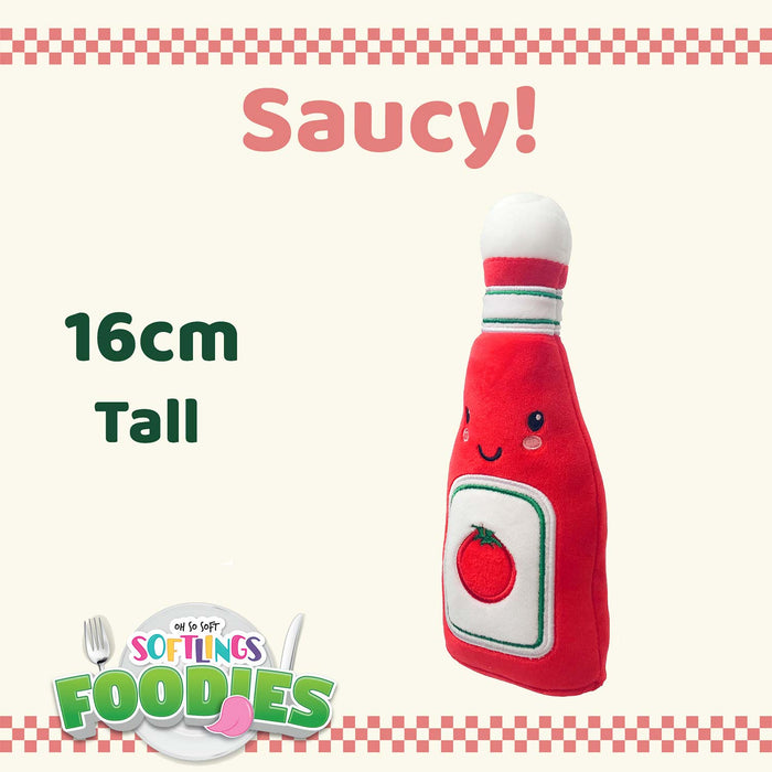 Ketchup Soft Toy Food Themed Cute Plush Fluffy Multicolour