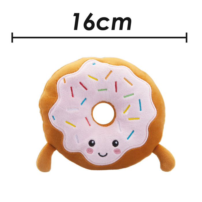 Donut Soft Toy Food Themed Cute Plush Cuddly Soft Fluffy 16cm Multi-Coloured