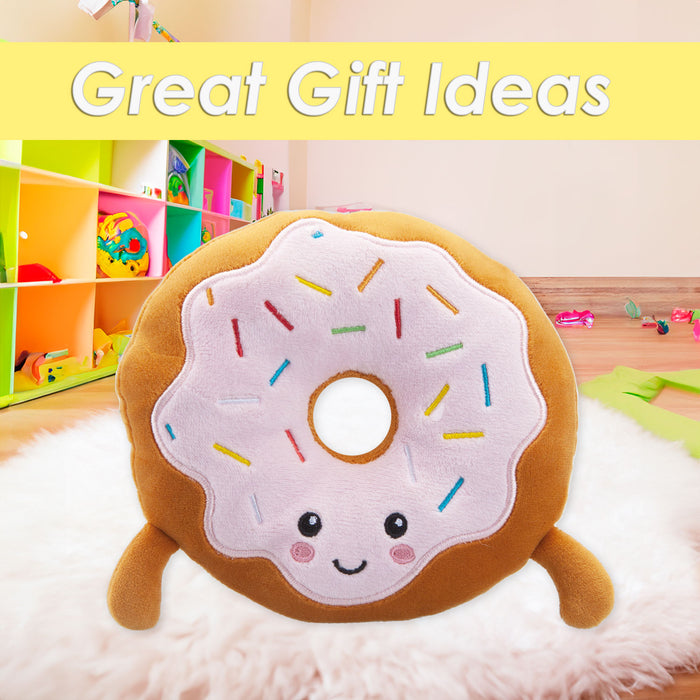 Donut Soft Toy Food Themed Cute Plush Cuddly Soft Fluffy 16cm Multi-Coloured