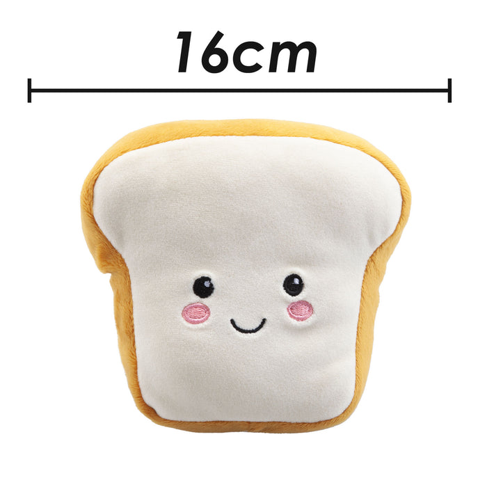 Toast Soft Toy Food Themed Cute Plush Cuddly Soft Fluffy 16cm Multi-Coloured