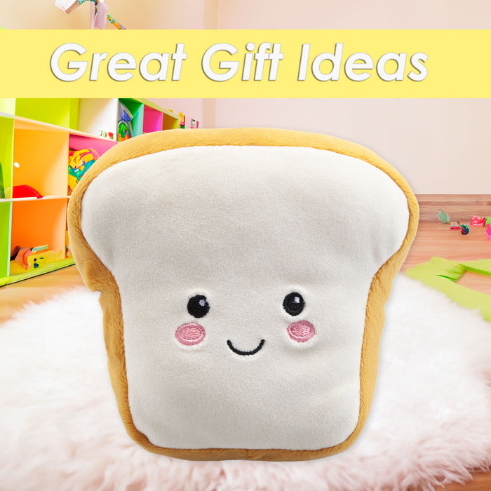 Toast Soft Toy Food Themed Cute Plush Cuddly Soft Fluffy 16cm Multi-Coloured