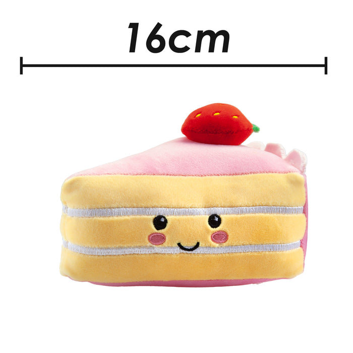 Strawberry Cheesecake Soft Toy Food Themed Cute Plush Cuddly 16cm Multi-Coloured